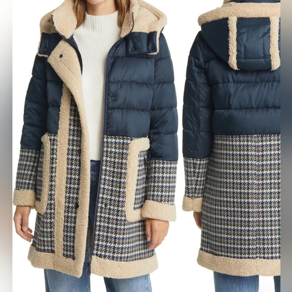 Sam Edelman Mixed Media Puffer Jacket